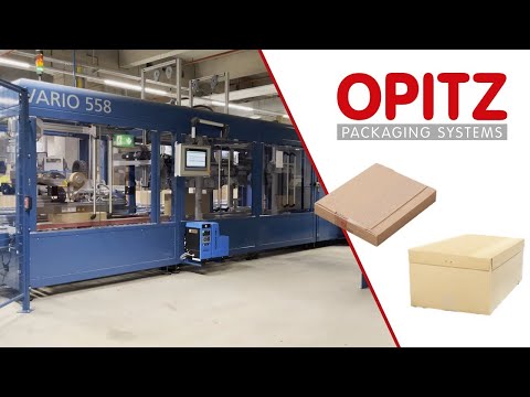 Case Volume Reducer Vario 558 with lid-application - OPITZ Packaging Systems