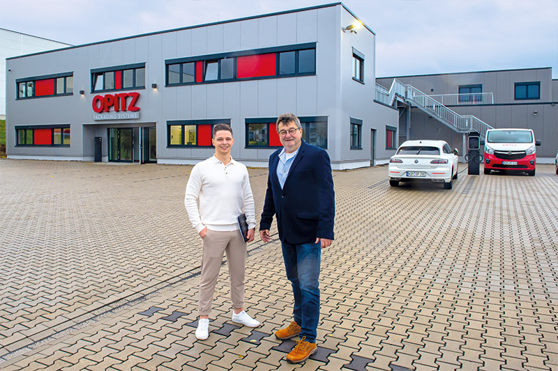 Tim und Günther Opitz, Geschäftsführer der OPITZ Packaging Systems GmbH, Günther Opitz ist der Firmengründer.